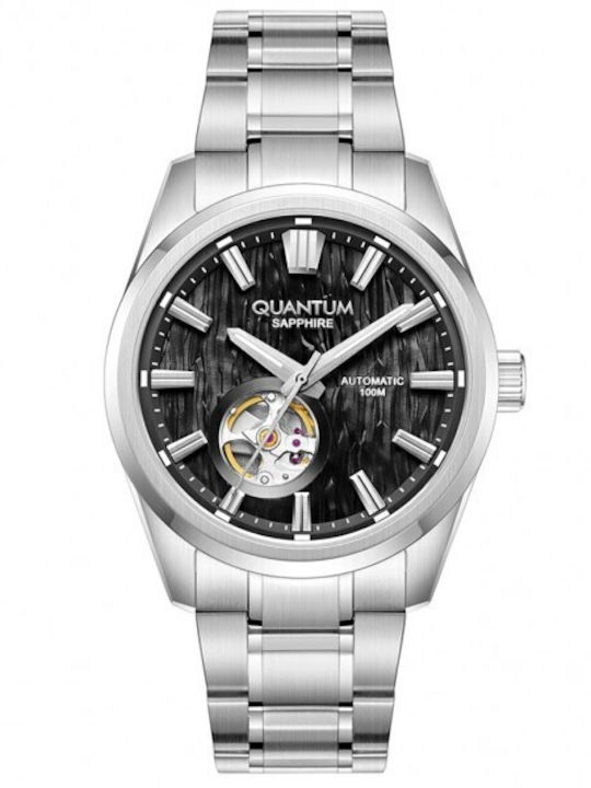 Quantum Men's Watch 41mm Automatic with Silver Metal Bracelet