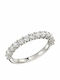 Women's Ring with Zircon in 14K White Gold