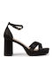 Fabric Black Sandals