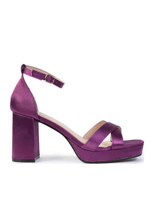 Love Berry Fabric Purple Sandals