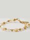 The Gem Stories Women's Chain Bracelet Gold Plated Steel 17.3cm