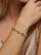 Women's Gold Plated Chain Bracelet with Zircon