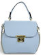 Leather Women's Light Blue Shoulder Bag