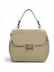 Leather Women's Shoulder Bag Taupe