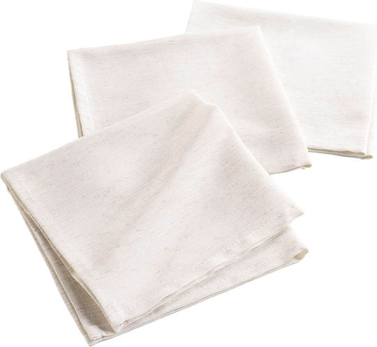 Kitchen Towel In Ecru Colour 40x40cm 3 Pieces