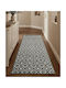 Knitted Rhombus Non-slip Rectangular Wicker Grey Rug 50x80cm