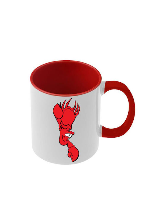 Photoretous Ariel Rote Tasse Mit Griff Innen