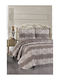 SteweHome Πάπλωμα Διπλό με Γέμιση Microfiber 200x230εκ. Καφέ