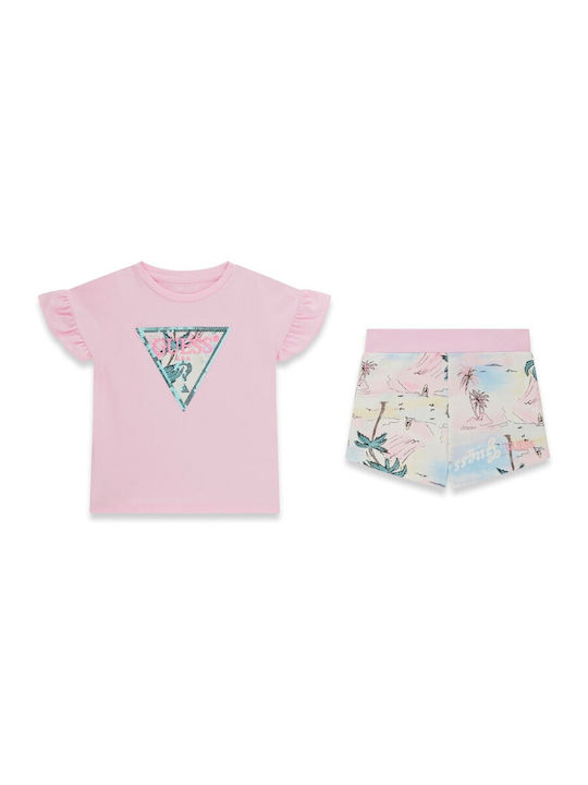 Guess Kinderbekleidungssets mit Sommer Shorts 2 Stück Rosa