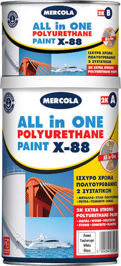 Mercola X-88 Πολυουρεθανικό χρώμα Λευκό 1kg 1992