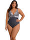 One Piece Swimsuit with Light Padding Anthracite