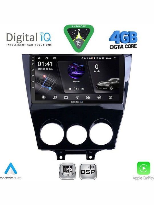 Digital IQ Car Audio System for Mazda RX-8 2008-2014 Bluetooth USB WiFi GPS Apple CarPlay Android Auto with 9" Touch Screen