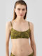 Bikini Triangle With Padding Khaki Tie Dye