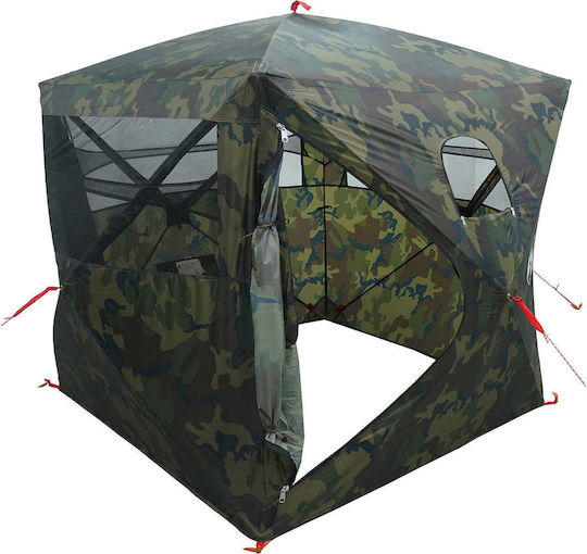 vidaXL Summer Hunting Tent Green 143x143x165cm