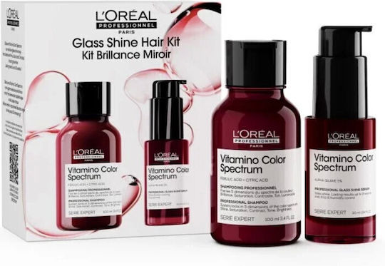 L'Oréal Professionnel Vitamino Color Spectrum Mini Duo Hair Care Set for Color Protection for Coloured Hair with Shampoo & Serum 2 Pieces
