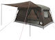 vidaXL Summer Camping Tent Brown 420x305x200cm