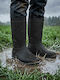 vidaXL Sicherheitsgummistiefel Knie Schwarz