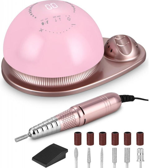 SML M21 Nail Drill Electric 68W Pink 50000 RPM with Pedal