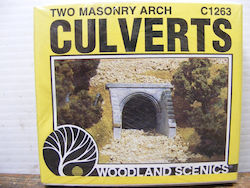 Woodland Scenics Modeling Accessories Two Masonry Arch Culverts HO 1:87 C1263