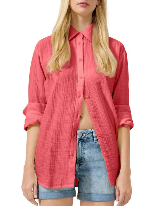 s.Oliver Long Sleeve Women's Shirt Coral