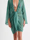 Blu4u Women's Mini Beach Caftan Green