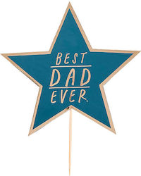 Декоративно Стикче "Best Dad Ever" Звезда
