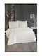 SteweHome Duvet Cover Set 200x220cm Double With 2 Pillowcases Beige