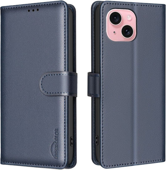 Binfen Binfen Handyhülle aus Synthetischem Leder und Silikon Blau für iPhone 15