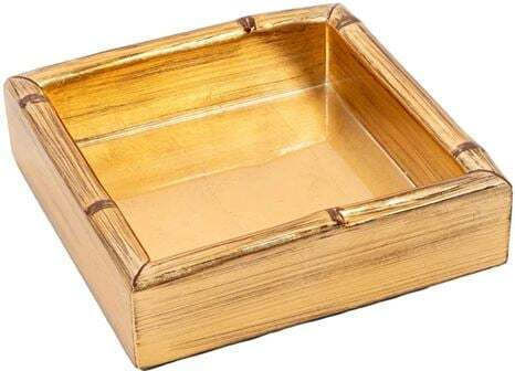 Caspari Suport Pentru Șervețele Din Lemn Auriu 16.5x16.5x6.3cm HC10BAM