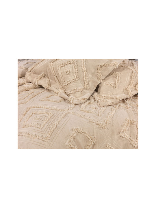 SteweHome Cotton Duvet Cover Double 250x260 Beige
