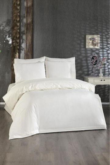 SteweHome SteweHome Bettbezug Set 200x220cm Doppel mit 2 Kissenbezügen Beige