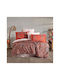 SteweHome Cotton Duvet Cover Set 200x220cm Double With 4 Pillowcases Gold