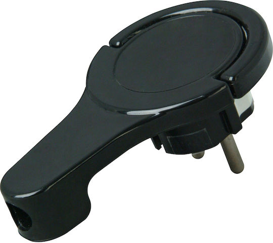 Електрически Щепсел Schuko Мъжки Плосък Черен 1-k172005030