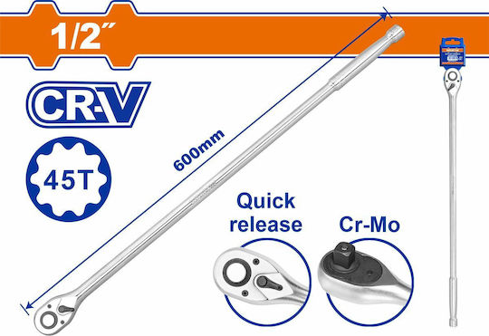 Wadfow Ratchet 45 Teeth with 1/2" Drive Length 60cm