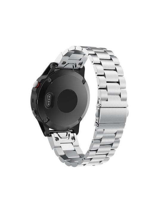 Garmin Curea Ceas Integrată 26 mm Trei Zale Cataramă Plată Aliaj Titan Eliberare Rapidă Argintie
