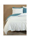 SteweHome Σετ Παπλωματοθήκη 200x220cm Διπλή με 2 Μαξιλαροθήκες Ριγέ