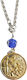 Car Charm Steel Gold Small Double-Sided Saint Christopher-Virgin Mary Gt-305108416-121