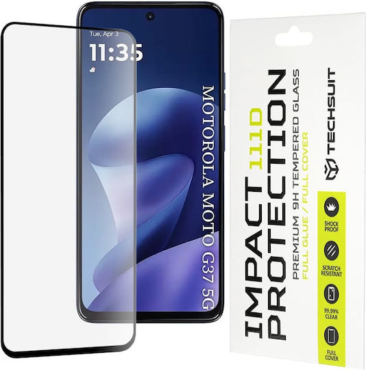 Techsuit 0.33mm Full Glue Full Face Tempered Glass (Motorola Moto G37 / G37 Power / G47)