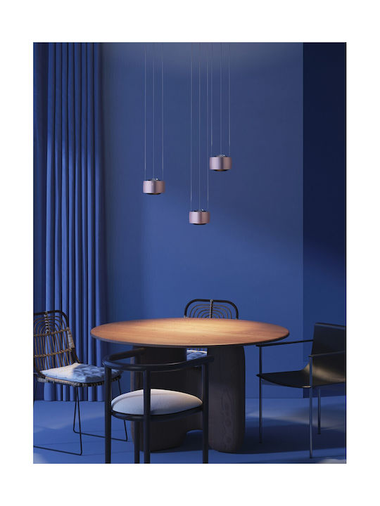 VK Lighting Κρεμαστό Φωτιστικό Λευκό LED με Θερμό Λευκό Φως