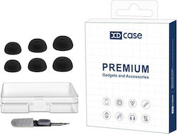 Google Pixel Buds Pro 2 Buds 2a Xdcase 3 Ζεύγη Ανταλλακτικών Ακουστικών Αφρό Μνήμης Μέγεθος S M L Βούρτσας Καθαρισμού Τυχαίο Μαύρο