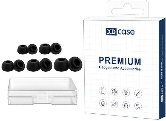 Airpods Pro 3 Xdcase 5 Ζεύγη Ανταλλακτικών Ακουστικών Σιλικόνης Μέγεθος L M S Xs Xxs Μαύρο