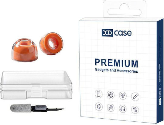 Sony Wf-1000xm6 Xm5 Xm4 Xdcase 1 Чифт Силиконови Гъбички Покрития За Уши Размер L Четка За Почистване Случаен Оранжев