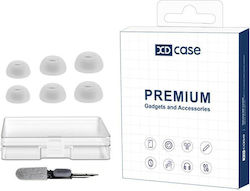 Google Pixel Buds Pro 2 Buds 2a Xdcase 3 Ζεύγη Ανταλλακτικών Ακουστικών Αφρό Μνήμης Μέγεθος S M L Βουρτσάκι Καθαρισμού Τυχαίο Γκρι