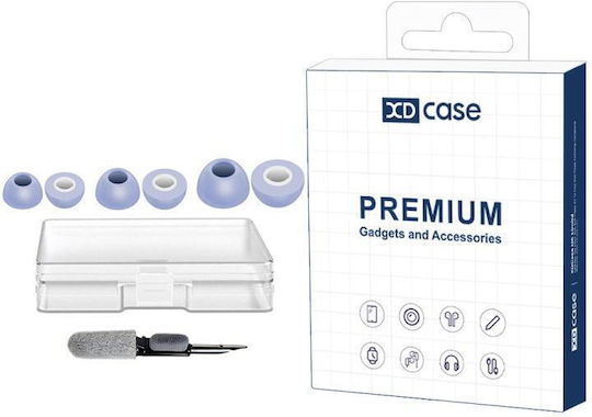Galaxy Buds Pro R190 Xdcase 3 Ζευγάρια Ανταλλακτικά Ακουστικά Αφρό Μνήμης Μέγεθος S M L Βουρτσάκι Καθαρισμού Τυχαίο Μωβ