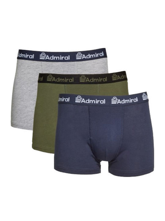 Admiral Ανδρικά Μποξεράκια Πολύχρωμα 3Pack