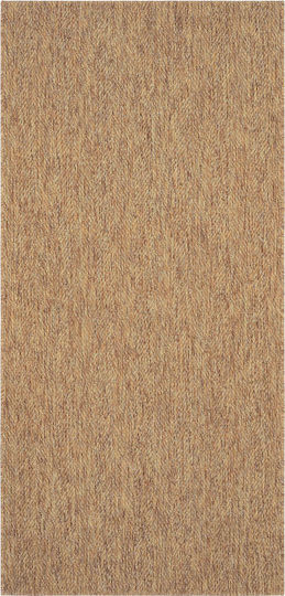 SteweHome Rectangular Kitchen Mat with Non-Slip Backing Brown 100x250cm