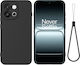 6 5g Umschlag Rückseite Silikon mit Nackenriemen Schwarz (OnePlus Nord 6)