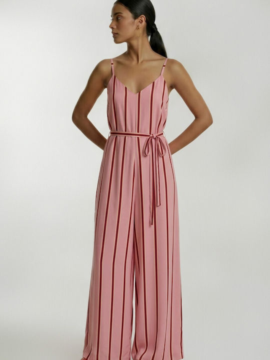 Women’s One-piece Jumpsuit Pink 57-25-007A-1