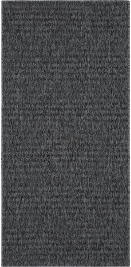 SteweHome Kitchen Runner Mat with Non-Slip Backing Black 80x250cm
