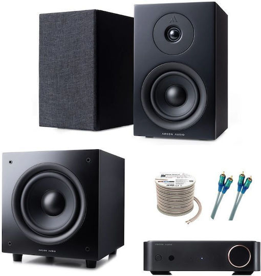 Argon Audio SA2 Streaming Bundle Leistungsverstärker Hi-Fi Stereo 200W/4Ω 100W/8Ω Schwarz